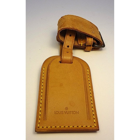 LOUIS VUITTON Luggage Tag with Poignet Vachetta Leather Name Tag - Picture 1 of 5
